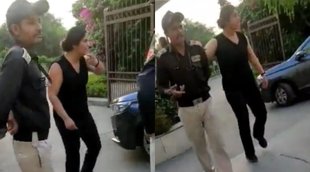 noida | up police | noida woman Misbehave with Security Guard | नोएडा वायरल वीडियो