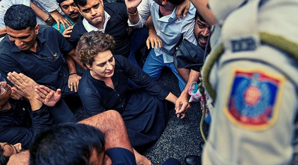 Priyanka Gandhi, Congress Protest