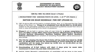 RRB Group D Phase 3 Exam 2022 date, RRB Group D Phase 3 Exam 2022, RRB Group D Exam 2022