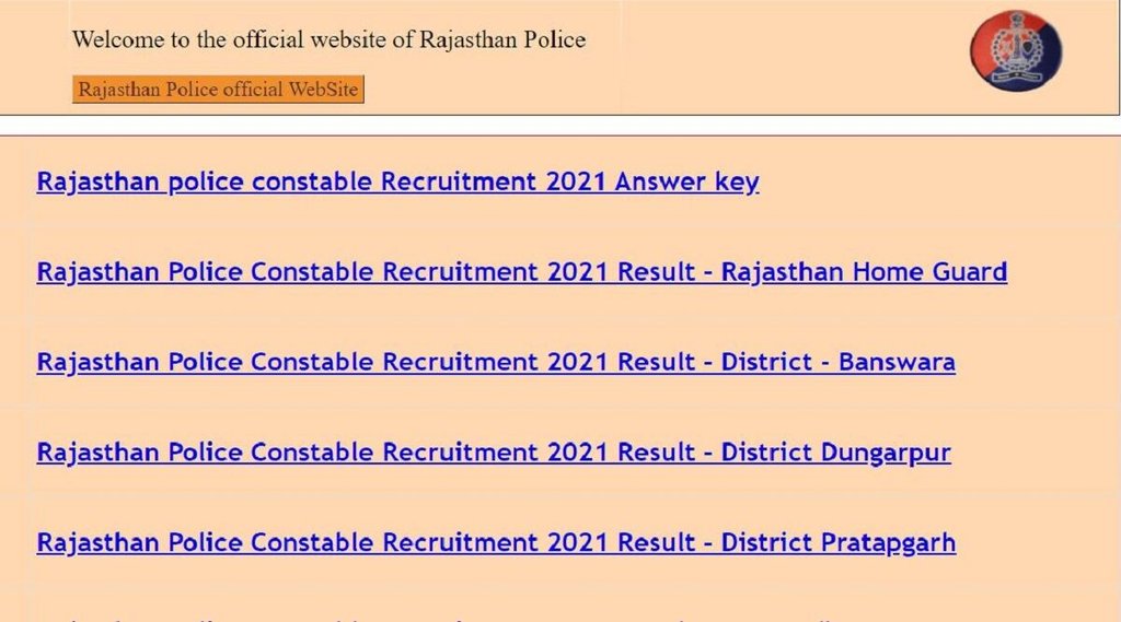 Rajasthan Police Constable Result 2022,police constable result 2022, Rajasthan Police Constable Exam Result 2022
