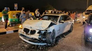 bmw car accident| delhi| madhya pradesh|