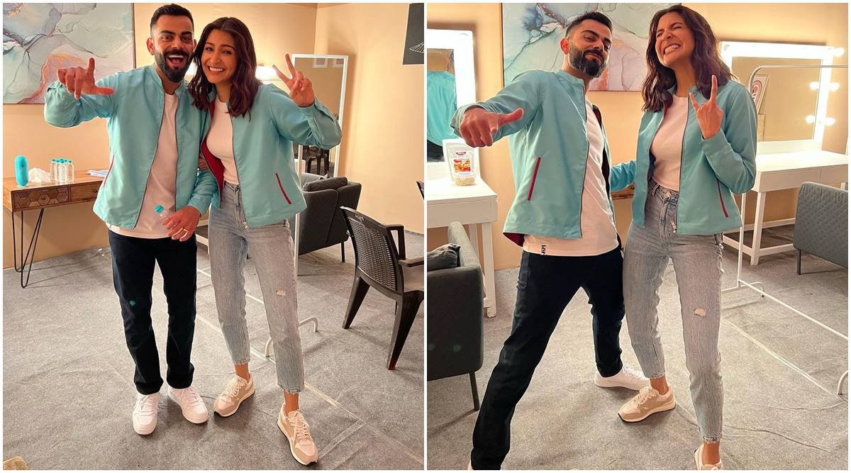 Virat Kohli Anushka Sharma Shares Husband Twnning Blue Starting Band With Cute Boy