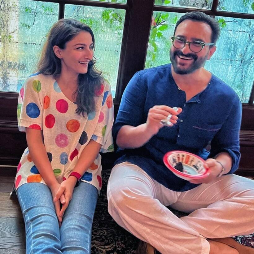 soha, saif photos