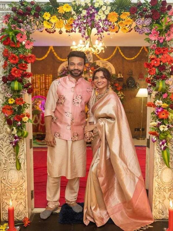 ANKITA LOKHADE - GAURI PUJA AT NEW HOME