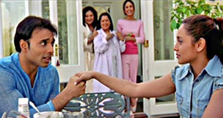 Uday Chopra - Rani Mukherjee:फिल्म में रोमांस कर चुके उदय चोपड़ा और रानी मुखर्जी भी रियल लाइफ में देवर भाभी हैं। (Photo: Screen Grab)