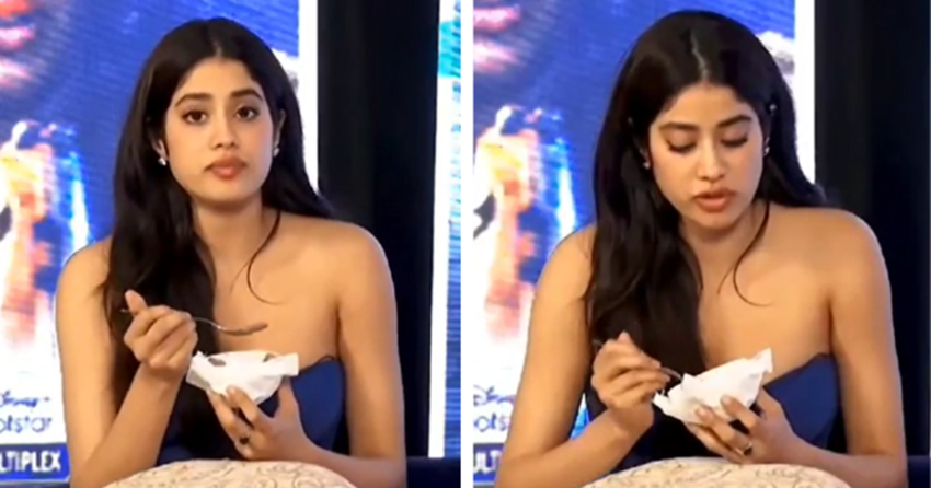 एक बार प्रेस कॉन्फ्रेंस के बीच कुछ खाने के लिए श्रीदेवी की एक्ट्रेस बेटी जाह्नवी को लोगों ने ट्रोल किया था।