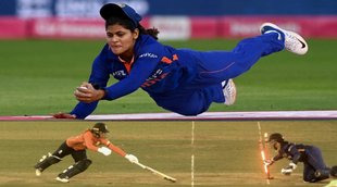 ENG vs IND Radha Yadav Catch Richa Ghosh Stump England vs India Live Cricket Score