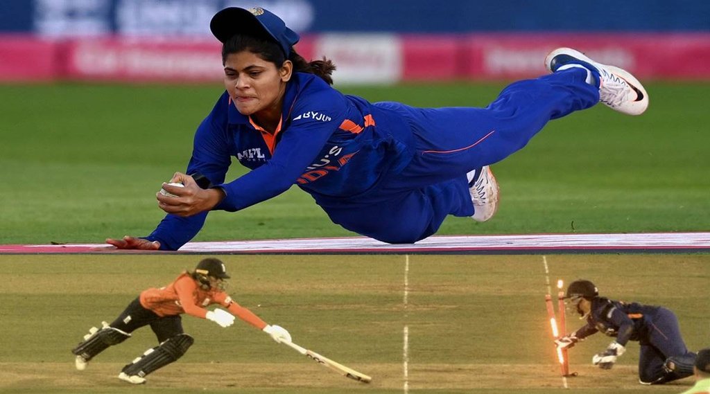 ENG vs IND Radha Yadav Catch Richa Ghosh Stump England vs India Live Cricket Score