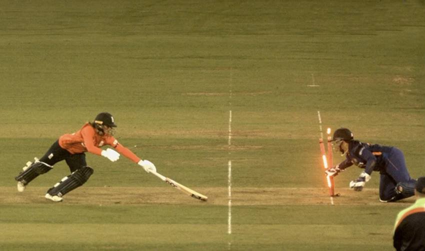 ENG vs IND Radha Yadav Catch Richa Ghosh Stump England vs India Live Cricket Score