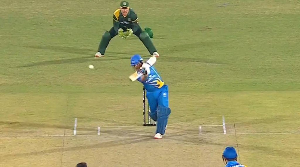 RSWS Sachin Tendulkar hits OTT shot against South Africa Legends Twitter Users RSWS Sachin Tendulkar hits OTT shot against South Africa Legends Twitter Users