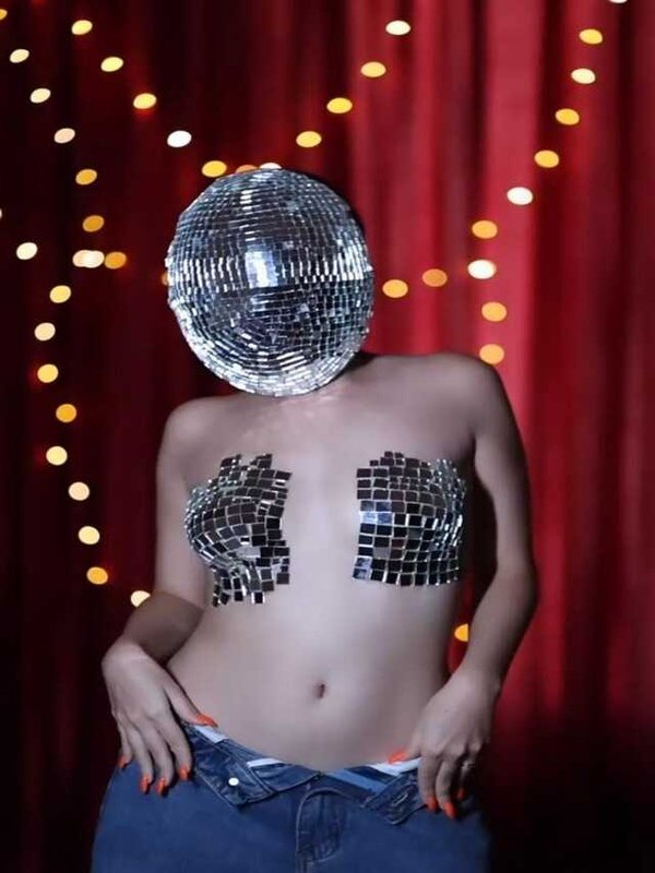 URFI JAVED IN DISCO BALL STYLE