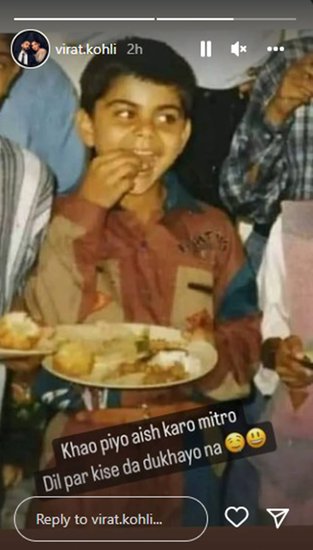 Virat Kohli instagram Story Message