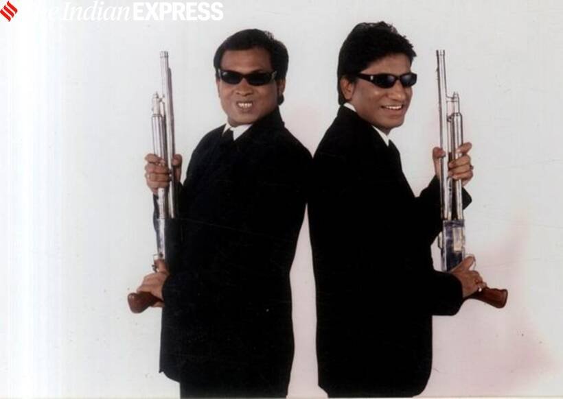 कॉमेडियन राजू श्रीवास्तव सुनील पॉल के साथ। (Photo: Archive photos)