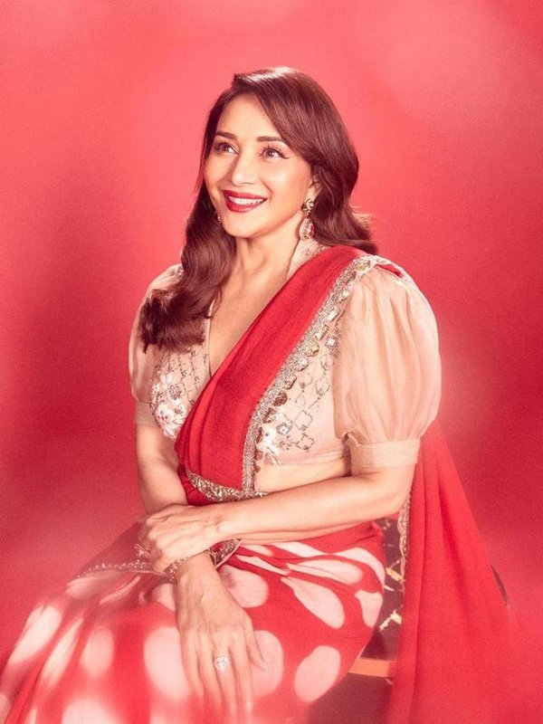 madhuri in saree