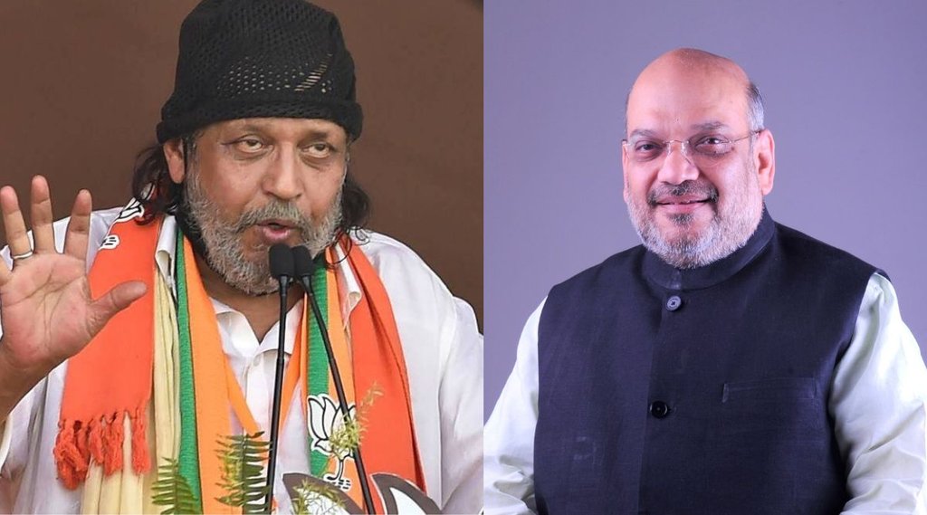 amit shah | Mithun Chakraborty | Durga Puja amit shah | Mithun Chakraborty | Durga Puja