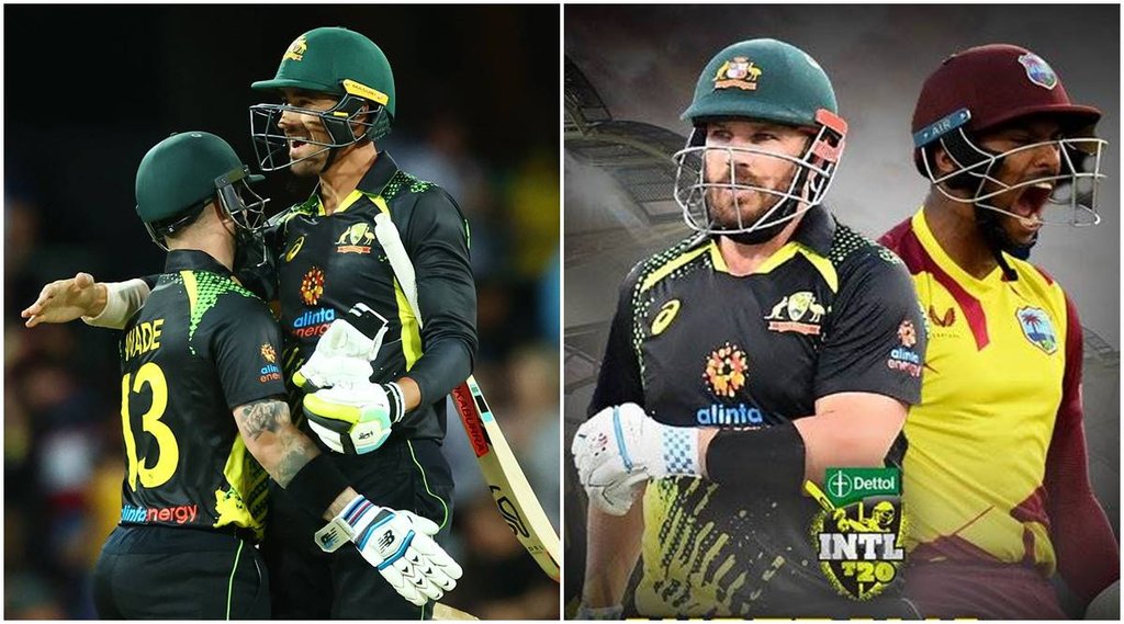 Australia vs West Indies T20 World Cup AUS vs WI Aaron Finch Matthew Wade