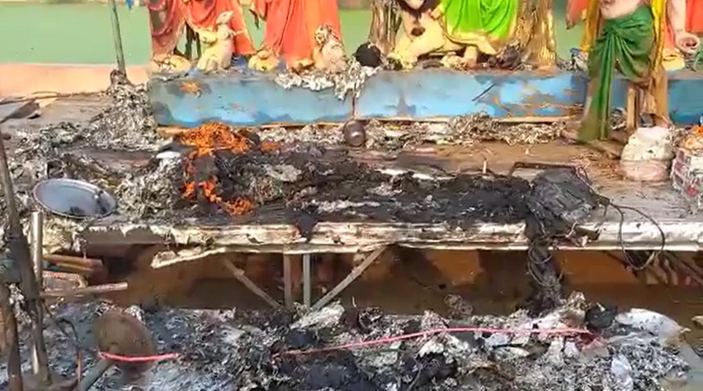 Fire in Bhadohi, Bhadohi Fire Incident, Fire in Durga Puja Pandal in Bhadohi