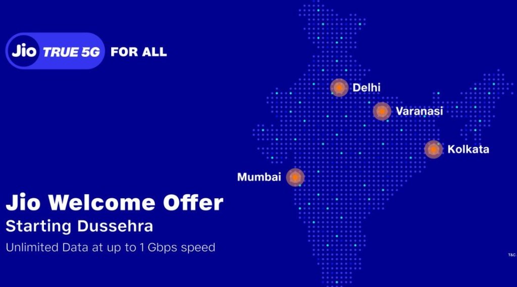 Reliance Jio 5G Welcome Offer, Jio True 5G