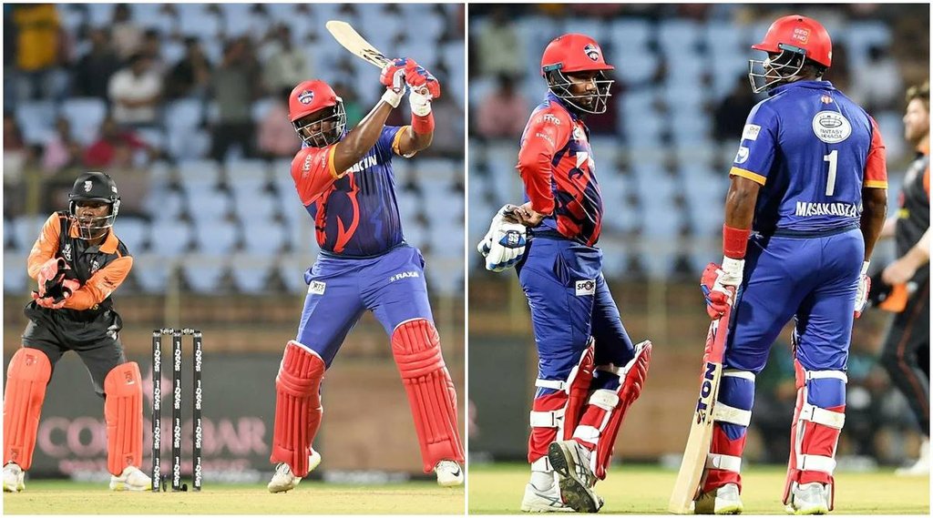 Legends League Cricket India Capitals vs Manipal Tigers Ricardo Powell Corey Anderson Harbhajan Singh MNT Beat INDCAP