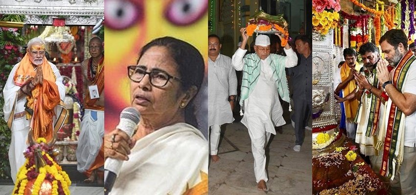 Reaching of political leaders at religious places and polarization of political views.