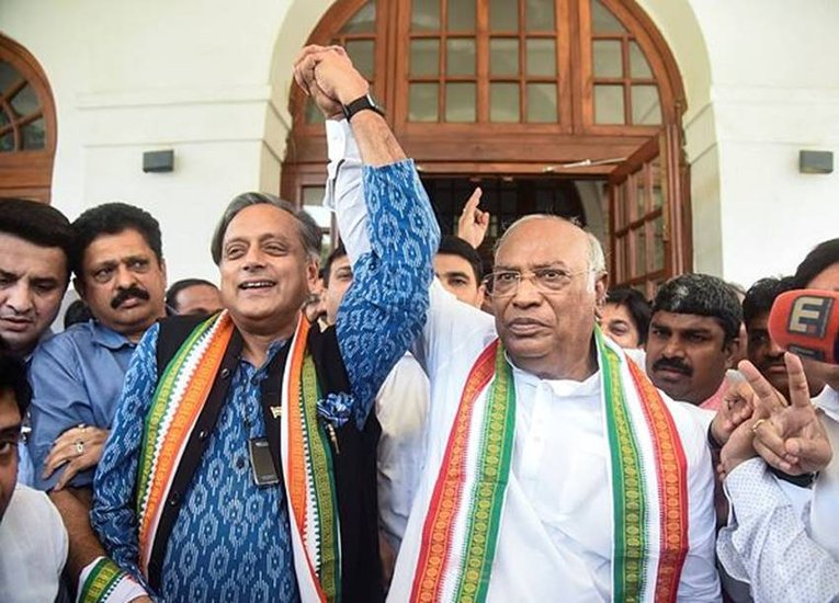 Victory of Mallikarjun Kharge as congress President.