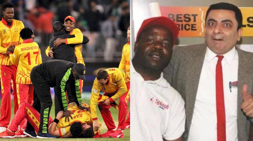 pakistan pm shehbaz sharif zimbabwe president emmerson mnangagwa Mr bean PAK vs ZIM match t20 world cup