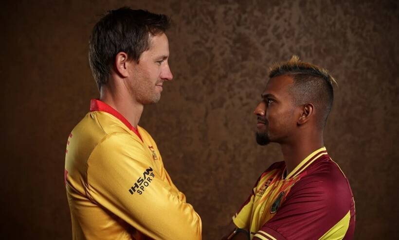 जिम्बाबवे के क्रेग इरविन और वेस्ट इंडीज के कप्तान निकोलस पूरन। (t20worldcup.com)