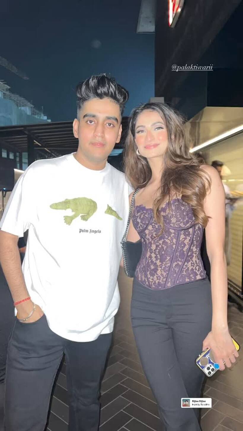 आयुष शर्मा की बर्थडे पार्टी में पलक तिवारी भी शामिल हुईं। (Photo: Raghav Sharma/Instagram)