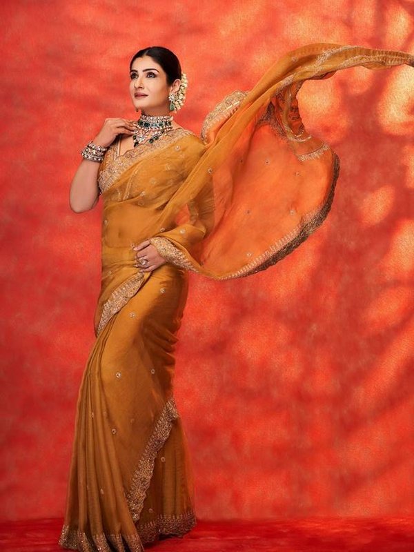 raveena tandon in saree