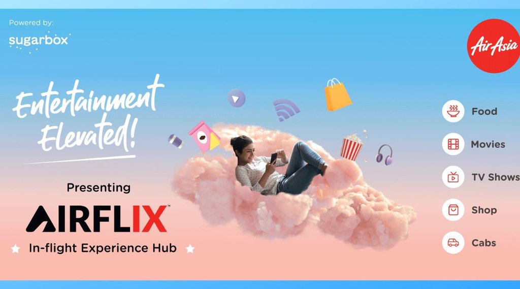 Air Asia in flight content Experience, airflix