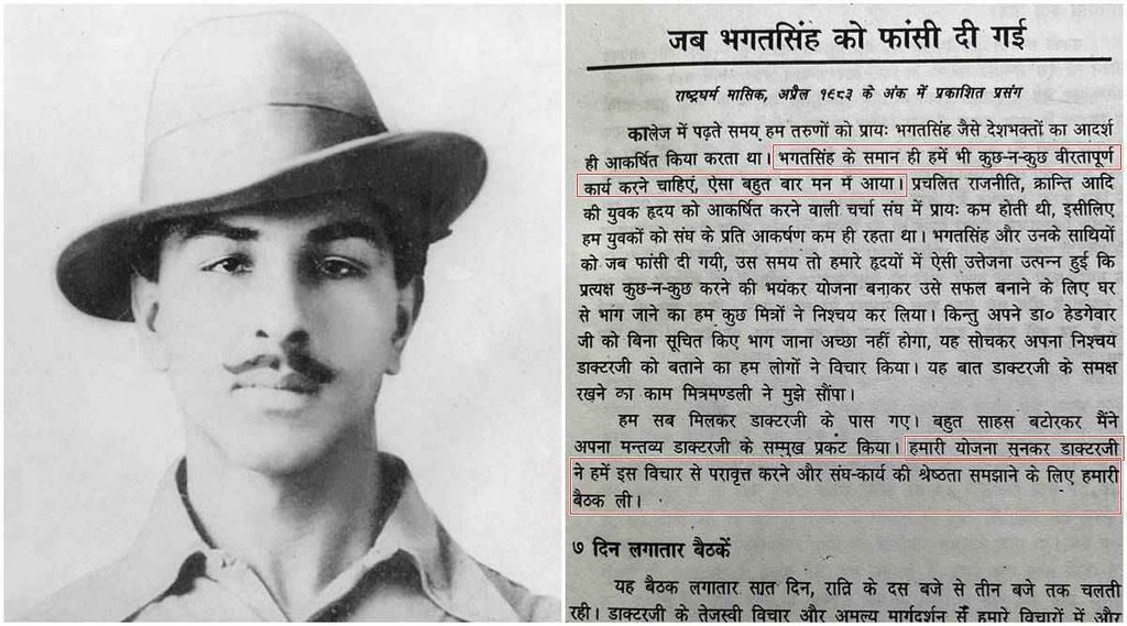 Bhagat Singh | Balasaheb Deoras | RSS