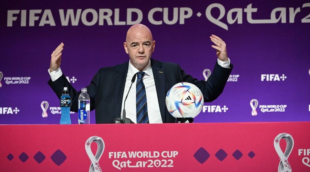 FIFA world Cup 2022 Qatar FIFA President Gianni Infantino Ecuador Football Match
