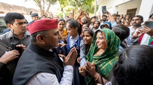 Mainpuri Bypoll, samajwadi party chief, om prakash rajbhar taunt husband akhilesh yadav