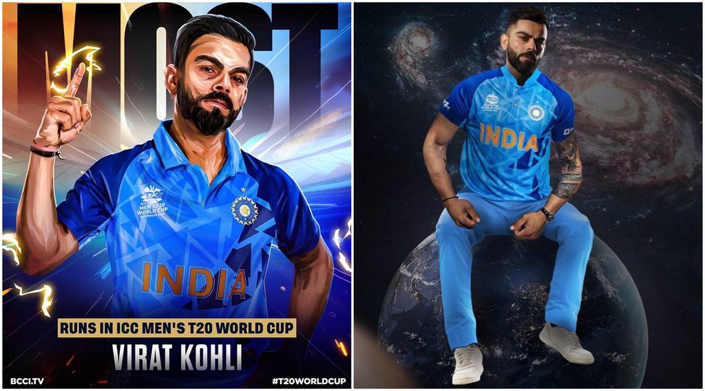 Virat Kohli went pass Mahela jayawardene becomes highest run scorer in T20 World Cup in Adelaide Oval