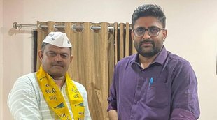 Gujarat Gujarat Elections, MLA Kesarisinh Solanki joins AAP, BJP Denied ticket
