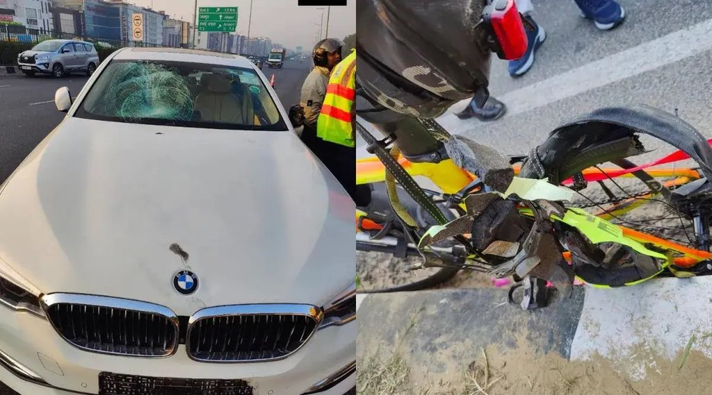 BMW Accident| Cycle| Delhi Road Accident