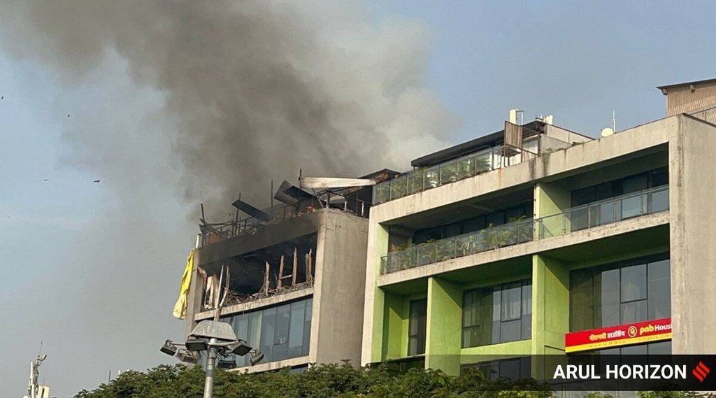 fire broke out in a city restaurant located on the seventh floor of a commercial building in Pune
