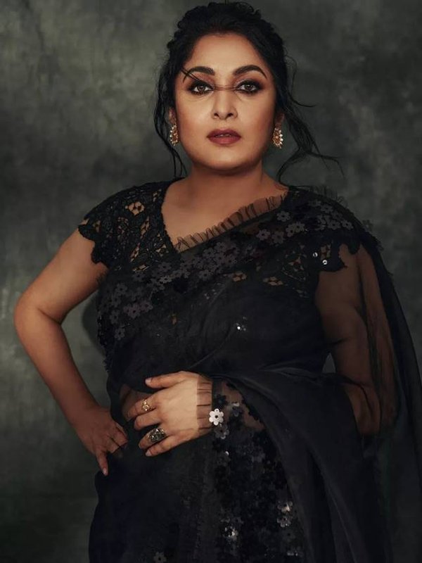 ramya stylish saree look