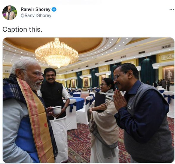 एक्टर रणवीर शौरी ने भी इस फोटो को अपने सोशल मीडिया अकाउंट से शेयर किया। (Photo: ANI)
