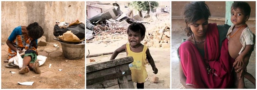 Starvation and Poverty. Story Of Struggle
