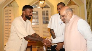 Hardik Pandya II Amit Shah II Kunal Pandya