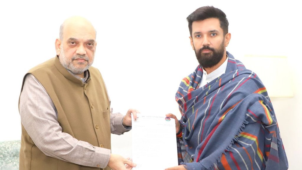 MP Chirag, Chirag Paswan meets Home Minister, Bihar Nitish Kumar government
