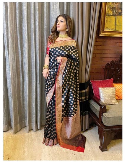 raveena Tandon in her house