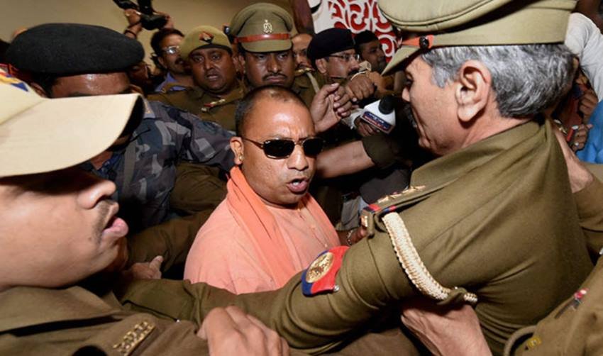 Yogi Adityanath in Tight Police Security