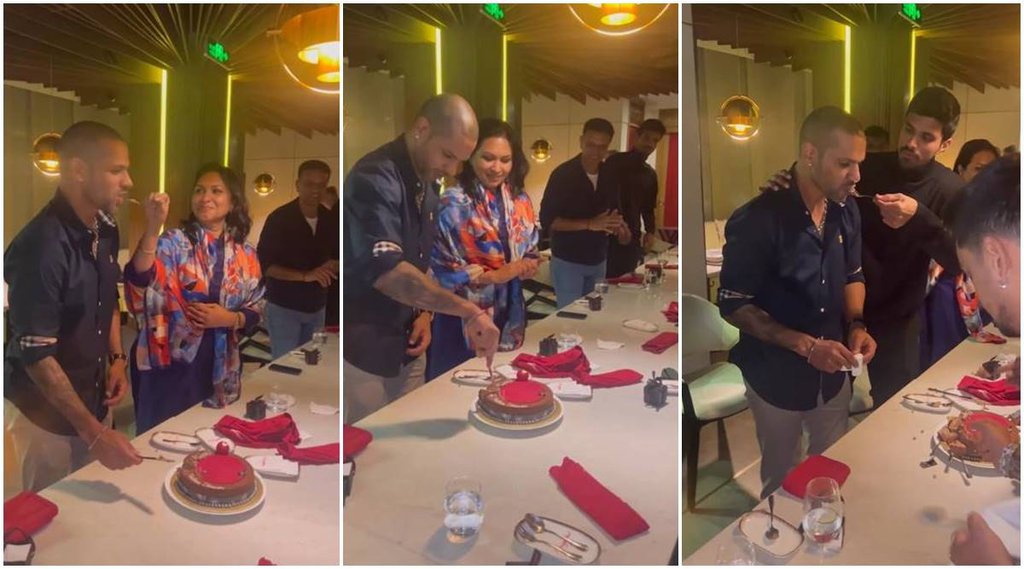 Shikhar Dhawan Happy Birthday Instagram Video Goes Viral Rahul Dravid Clapping ScreenShot