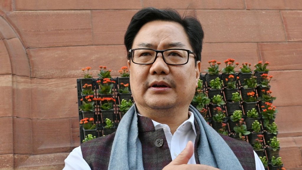 कानून मंत्री किरेन रिजिजू (Kiren Rijiju) (फोटो : एएनआई)