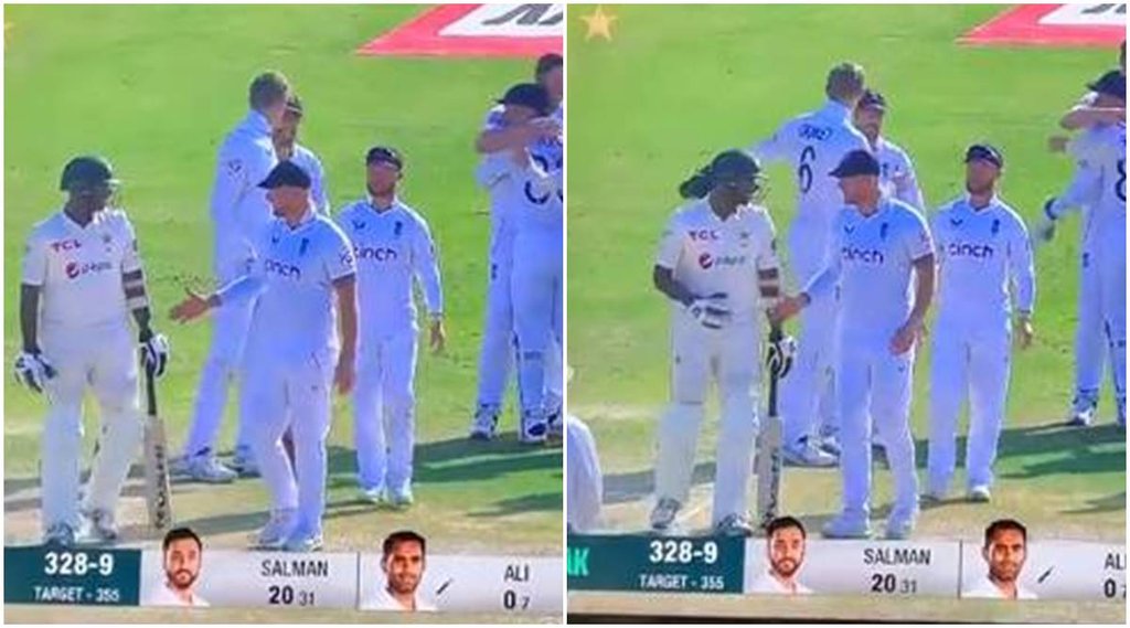 PAK vs ENG Mohammad Ali shake hands Ben Stokes dismissed Watch Video