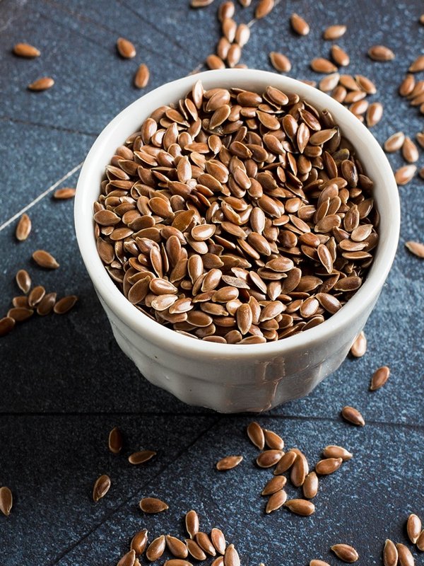 Flax seeds linseed superfood healthy organic food concept