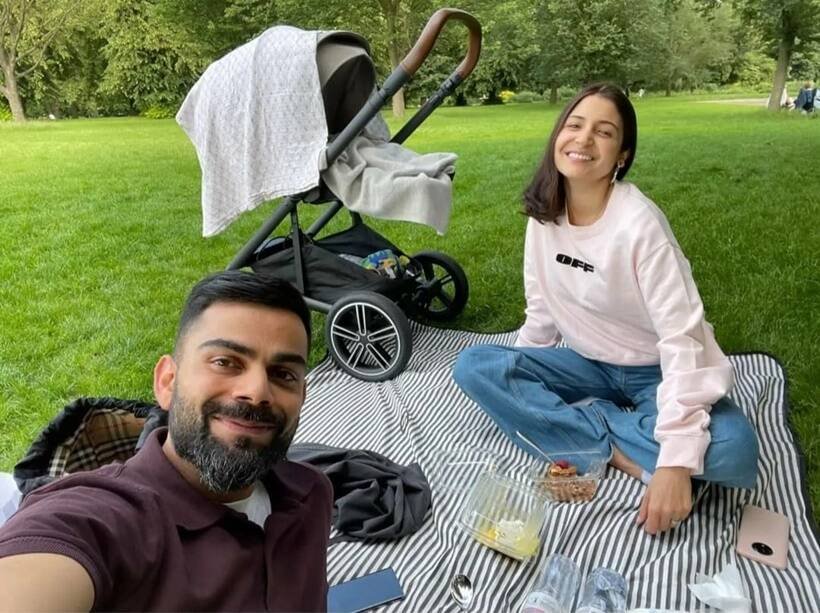 Anushka Sharma Virat kohli with their daughter