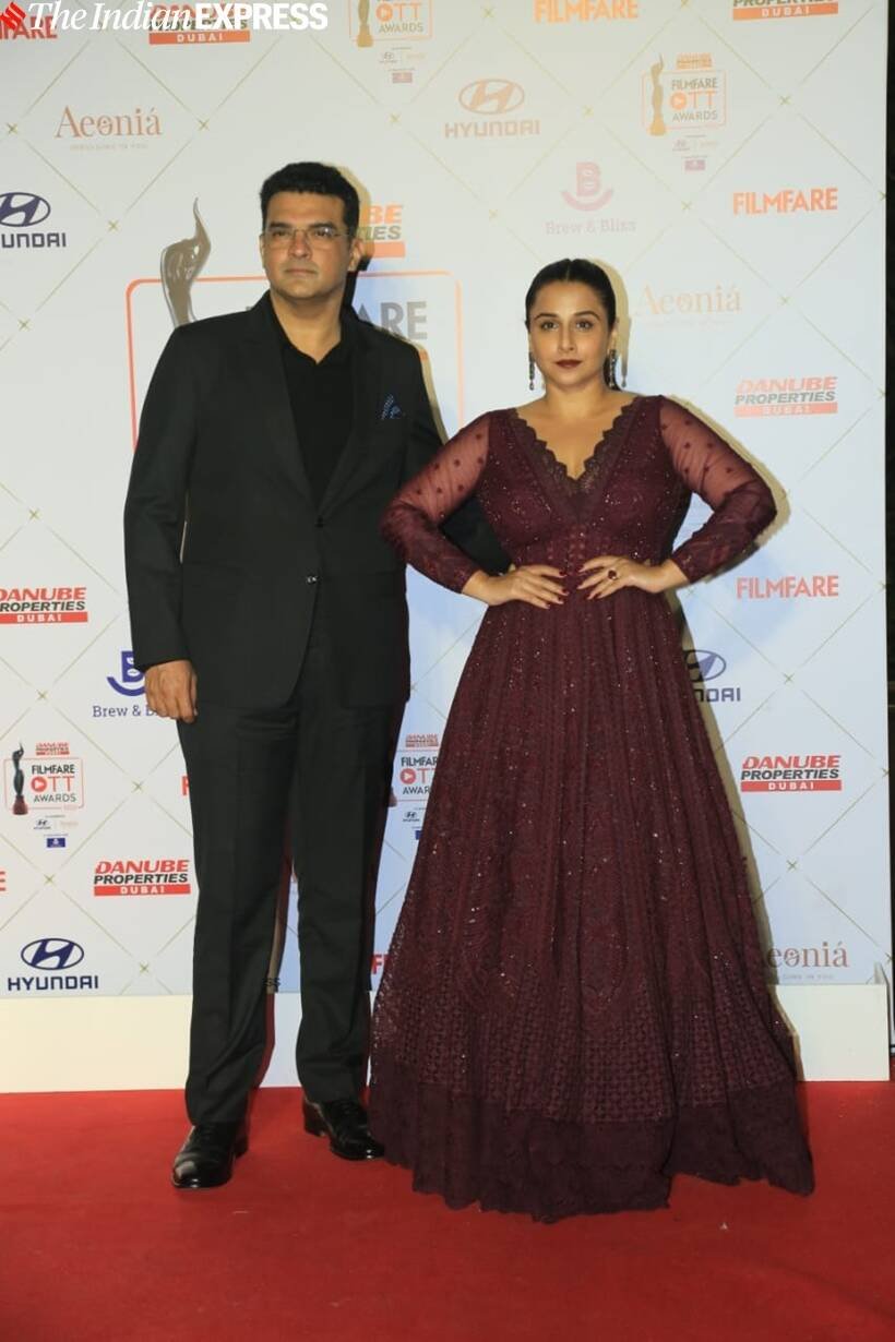 विद्या बालन पति सिद्धार्थ रॉय कपूर के साथ। (Photo: Varinder Chawla)